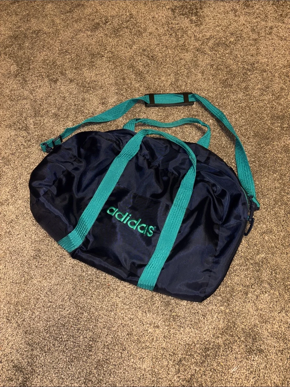 vintage adidas blue Duffel bag